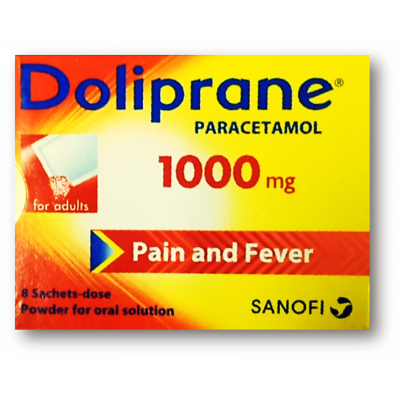 DOLIPRANE 1000 MG PAIN & FEVER RELIEVE ( PARACETAMOL ) 8 SACHETS